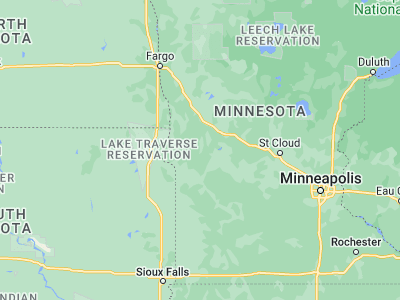 Map showing location of Morris (45.58607, -95.91394)