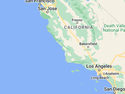 Map showing location of Morro Bay (35.36581, -120.8499)