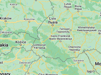 Map showing location of Morshin (49.15652, 23.87232)