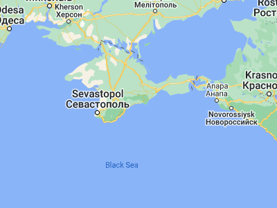 Map showing location of Morskoye (44.82593, 34.80314)