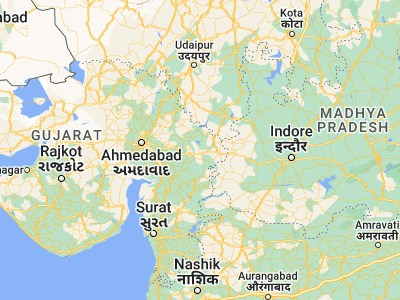 Map showing location of Morwa (22.9, 73.83333)