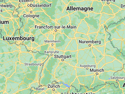Map showing location of Mosbach (49.35357, 9.15106)