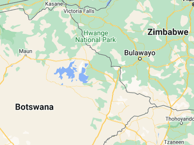 Map showing location of Mosetse (-20.75, 26.65)