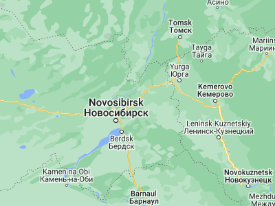 Map showing location of Moshkovo (55.3053, 83.6104)