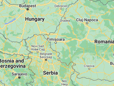 Map showing location of Moşniţa Nouă (45.71722, 21.32528)