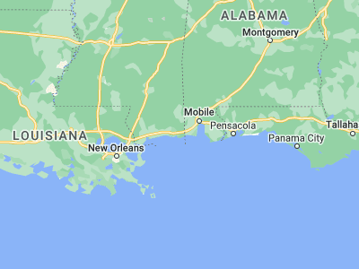 Map showing location of Moss Point (30.41159, -88.53446)