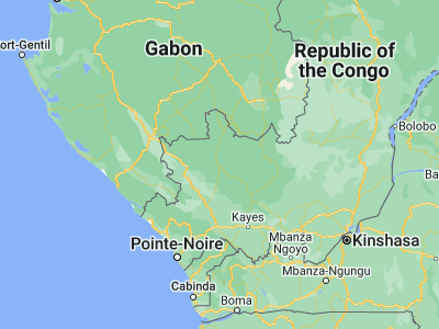 Map showing location of Mossendjo (-2.95056, 12.72611)