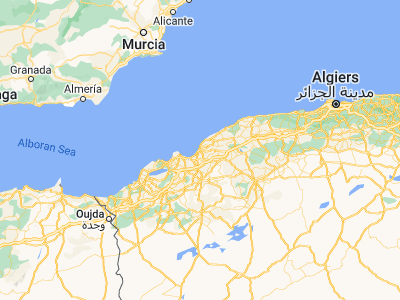 Map showing location of Mostaganem (35.93115, 0.08918)