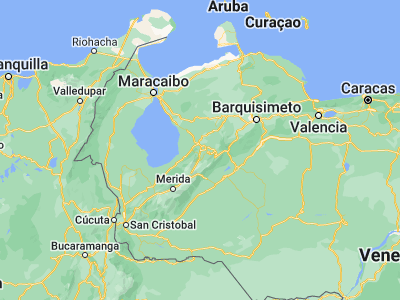 Map showing location of Motatán (9.39002, -70.59119)