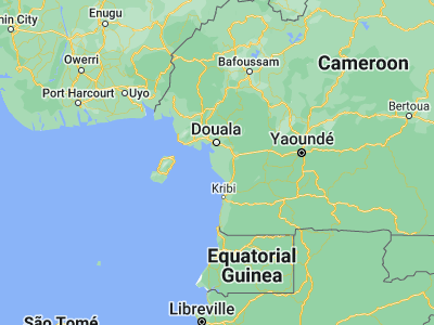 Map showing location of Mouanko (3.63972, 9.77694)