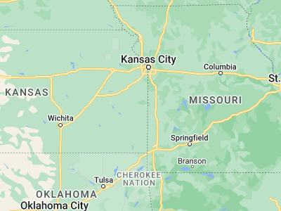 Map showing location of Mound City (38.14281, -94.81357)