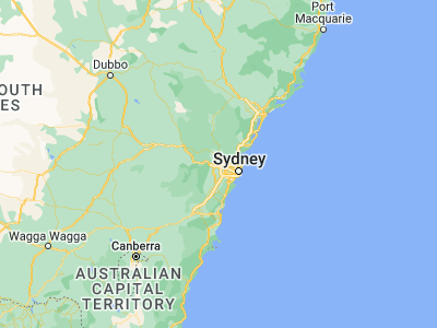 Map showing location of Mount Druitt (-33.76667, 150.81667)