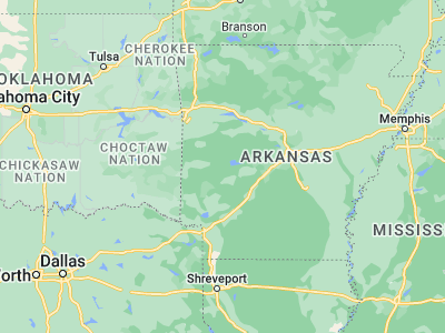 Map showing location of Mount Ida (34.55676, -93.63408)