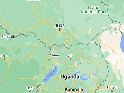 Map showing location of Moyo (3.66088, 31.72474)