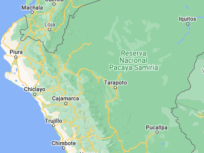 Map showing location of Moyobamba (-6.03416, -76.97168)