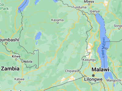 Map showing location of Mpika (-11.83431, 31.45287)