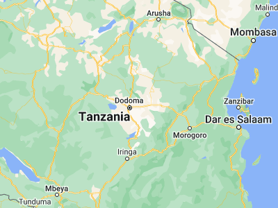 Map showing location of Msanga (-6.05, 36.03333)