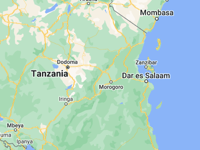 Map showing location of Msowero (-6.53333, 37.2)