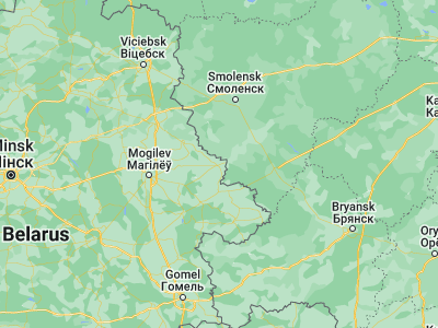 Map showing location of Mstsislaw (54.0185, 31.7217)