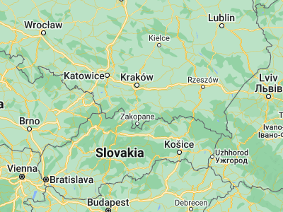 Map showing location of Mszana Dolna (49.67432, 20.07992)