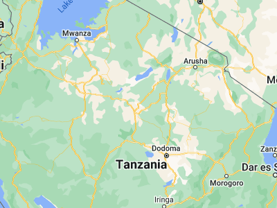 Map showing location of Mtinko (-4.55, 34.85)