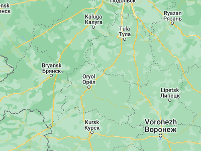Map showing location of Mtsensk (53.27657, 36.57334)