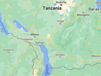 Map showing location of Mtwango (-9.01667, 34.8)