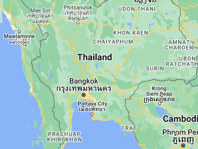Map showing location of Muak Lek (14.65287, 101.20022)