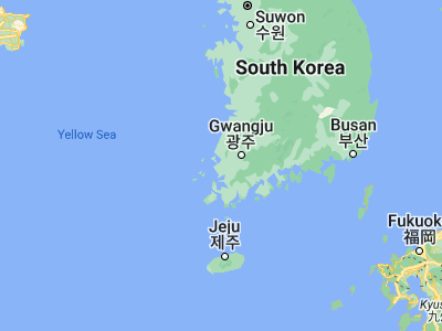 Map showing location of Muan (34.98972, 126.47139)