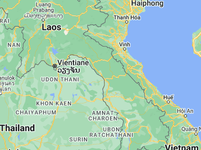 Map showing location of Muang Hinboun (17.591, 104.60388)