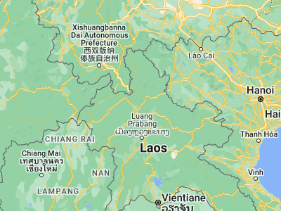 Map showing location of Muang La (20.86667, 102.11667)