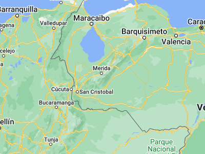 Map showing location of Mucumpiz (8.41667, -71.13333)