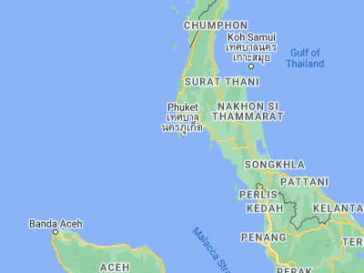 Map showing location of Mueang Phuket (7.86338, 98.36437)