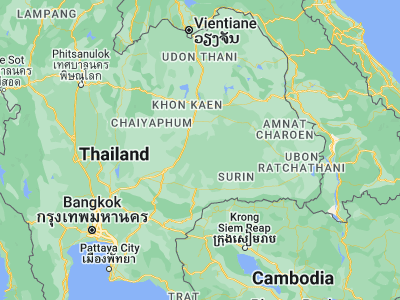 Map showing location of Mueang Yang (15.4206, 102.89282)