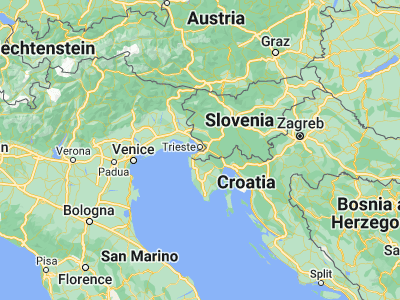 Map showing location of Muggia (45.60419, 13.76754)