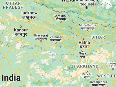 Map showing location of Mughal Sarāi (25.28183, 83.12096)