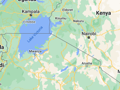 Map showing location of Mugumu (-1.85, 34.7)