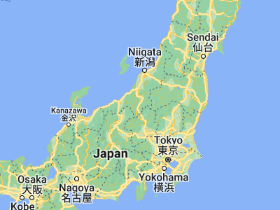 Map showing location of Muikamachi (37.06667, 138.88333)