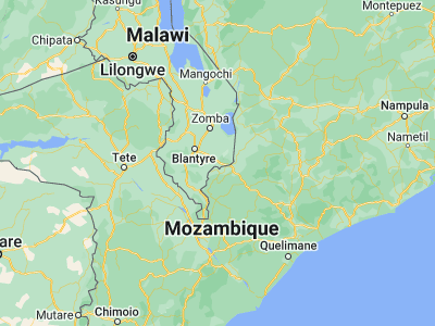 Map showing location of Mulanje (-16.03163, 35.5)