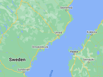 Map showing location of Mullsjö (63.7, 19.7)