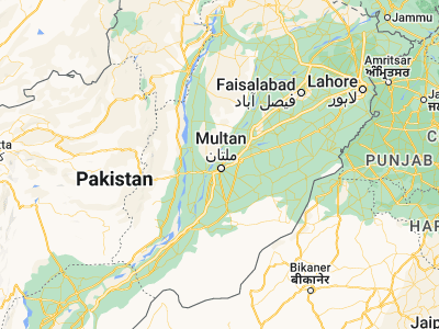 Map showing location of Multān (30.19556, 71.47528)