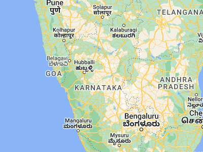 Map showing location of Mundargi (15.21667, 75.9)