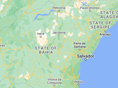 Map showing location of Mundo Novo (-11.85889, -40.4725)