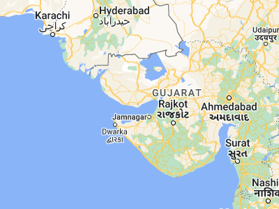 Map showing location of Mundra (22.85, 69.73333)