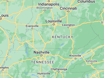 Map showing location of Munfordville (37.27228, -85.89108)