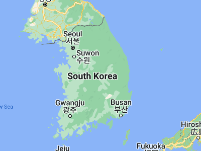 Map showing location of Mungyeong (36.59458, 128.19946)