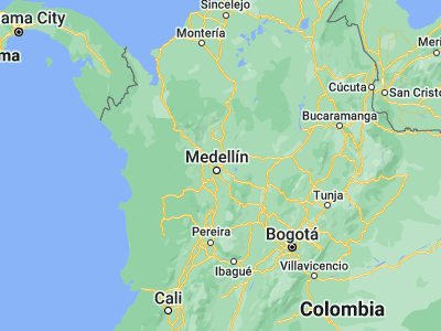 Map showing location of Municipio de Copacabana (6.34633, -75.50888)