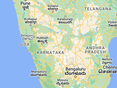 Map showing location of Munirābād (15.33333, 76.33333)
