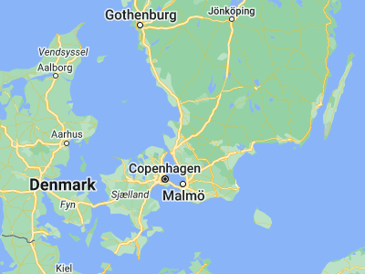 Map showing location of Munka-Ljungby (56.25, 12.96667)