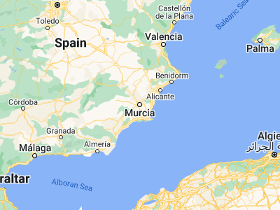 Map showing location of Murcia (37.98704, -1.13004)